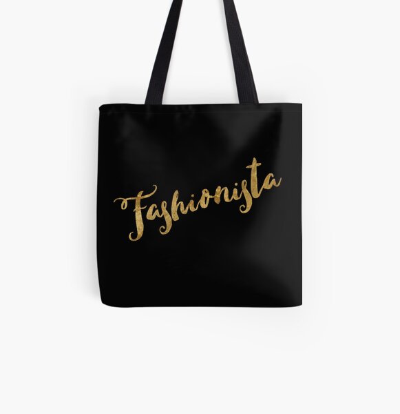 Golden Look Fashionista All Over Print Tote Bag
