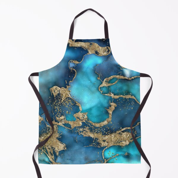 Item preview, Dreamy Blue Teal and Gold designed and sold by k9printart.