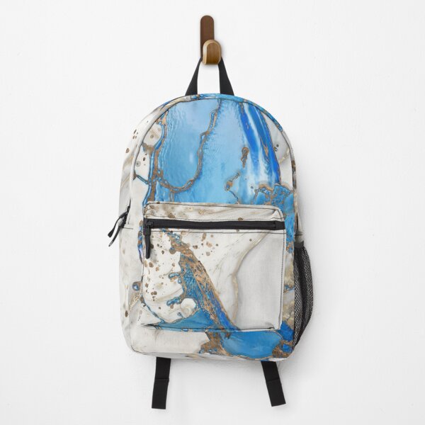 Item preview, Blue splatter - grey marble and gold designed and sold by k9printart.