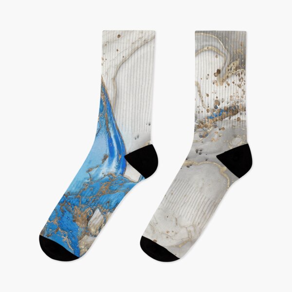 Item preview, Blue splatter - grey marble and gold designed and sold by k9printart.