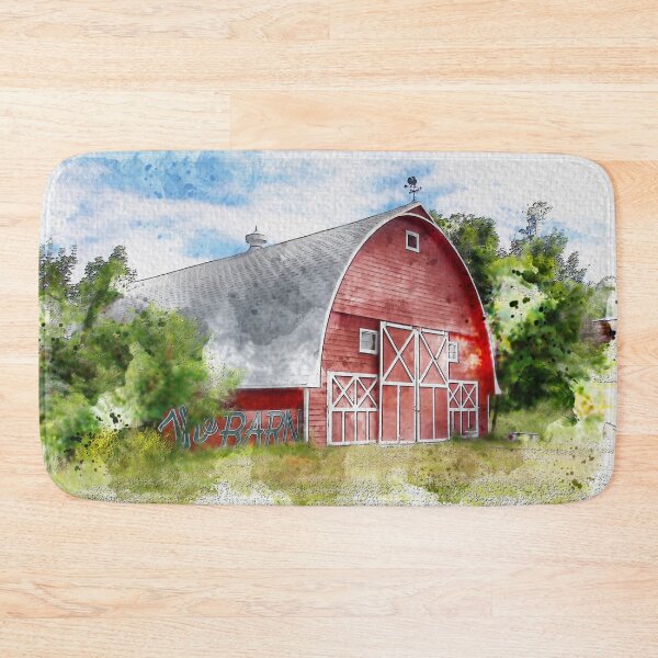 Item preview, The Rustic Old Red Barn, Watercolor designed and sold by TwoSmallPtatoes.