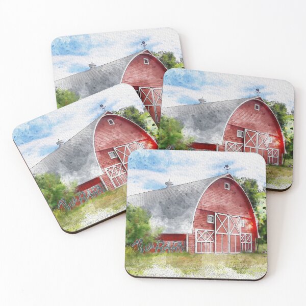 Item preview, The Rustic Old Red Barn, Watercolor designed and sold by TwoSmallPtatoes.