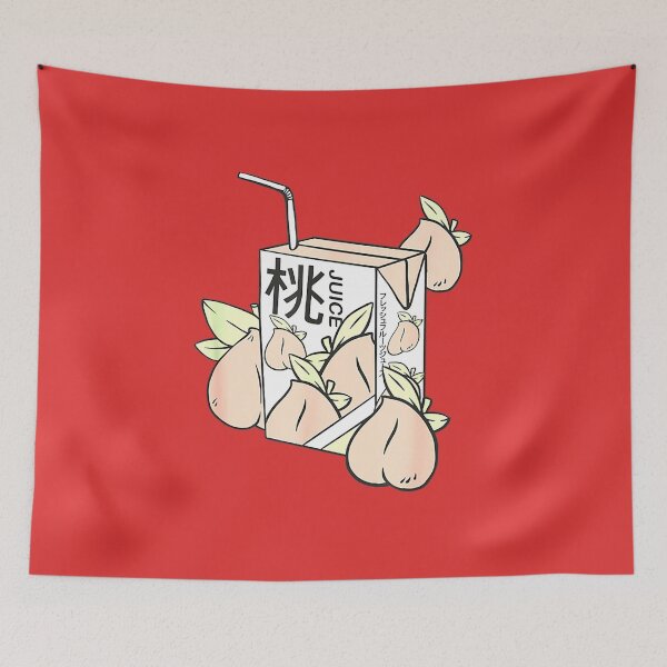 Item preview, 9  0s J apa  ne se te  xt  Ae  sthe tic Pe  a ch Ju  ic e ot a  ku an im  e ka  w aii designed and sold by holla3410.