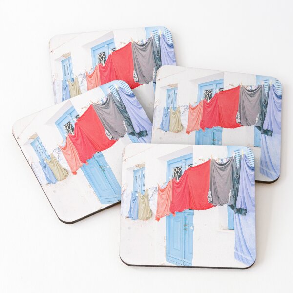 Item preview, 505. Laundry drying in the street, Mykonos, Greece designed and sold by Julie Travel Photography.