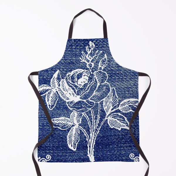 Aperçu de l'œuvre Fond de jeans bleu - fleur blanche. créée et vendue par wiwiart.