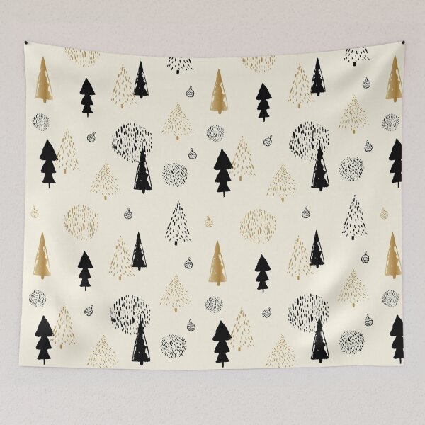 Item preview, Hand drawn Christmas Tree Pattern designed and sold by HeraAndKosmos.