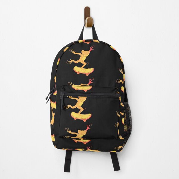 Item preview, Yellow Frog on skateboard designed and sold by NomadMessenger.