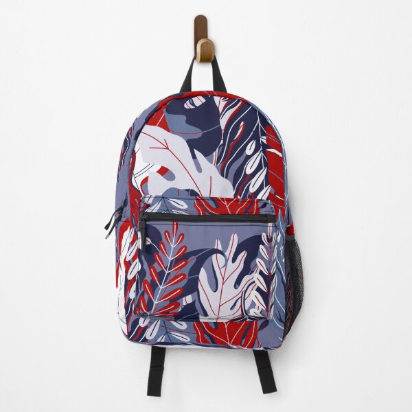 Item preview, Bold leaves pattern - blue designed and sold by MarineTreasury.
