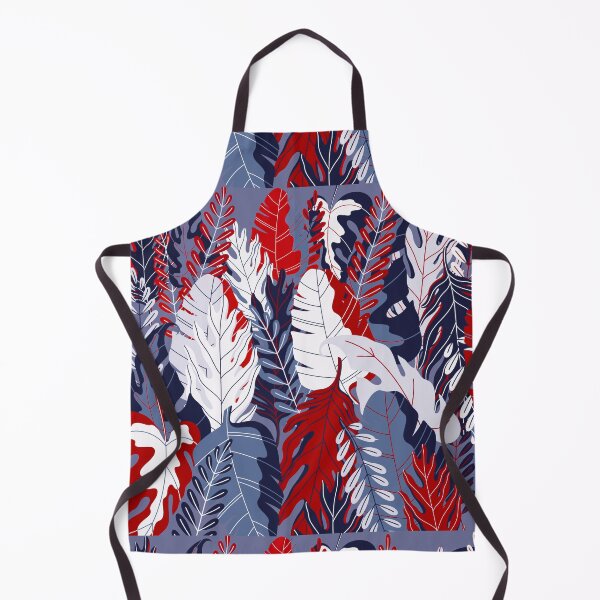 Item preview, Bold leaves pattern - blue designed and sold by MarineTreasury.