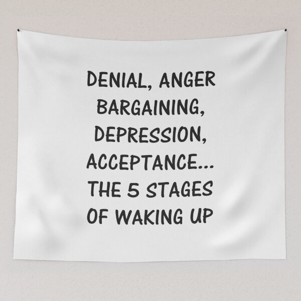 Item preview, Funny 5 stages of waking up designed and sold by Rott515.