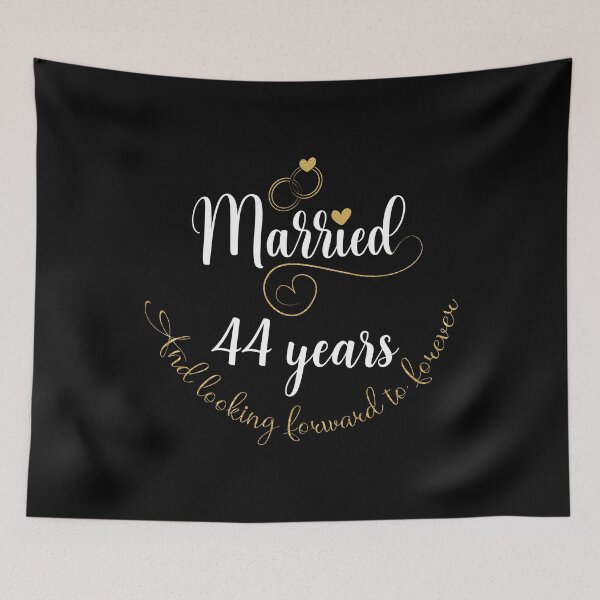 Item preview, Married 44 Years And Looking Forward To Forever Cute Couples graphic designed and sold by Grabitees.