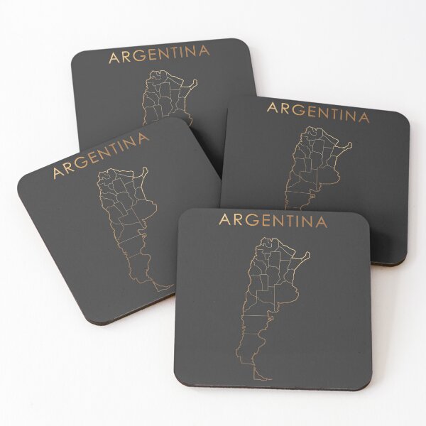 Item preview, Argentina Gold Outline Map with State Boundaries designed and sold by Alo.