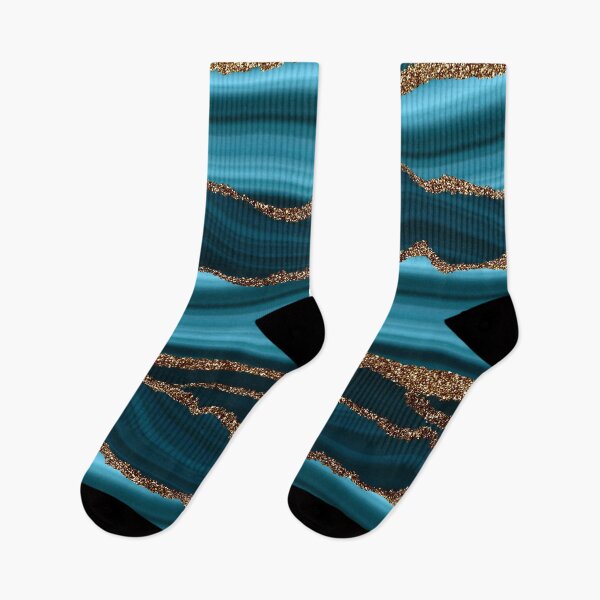Item preview, Abstract Teal Blue And Gold Faux Marble Strokes designed and sold by MysticMarble.
