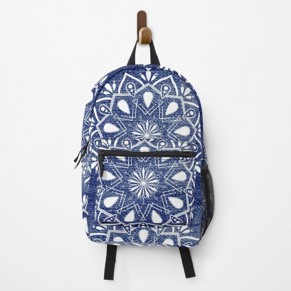 Item preview, Mandala - blue jeans background. designed and sold by wiwiart.