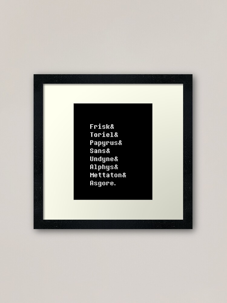 Undertale Frisk Company Framed Art Print By Rj Otter Redbubble
