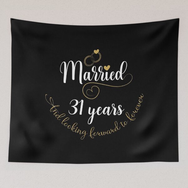 Item preview, Married 31 Years And Looking Forward To Forever Cute Couples design designed and sold by Grabitees.