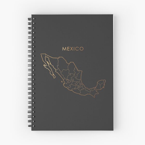Item preview, Mexico Gold Outline Map with State Boundaries designed and sold by Alo.