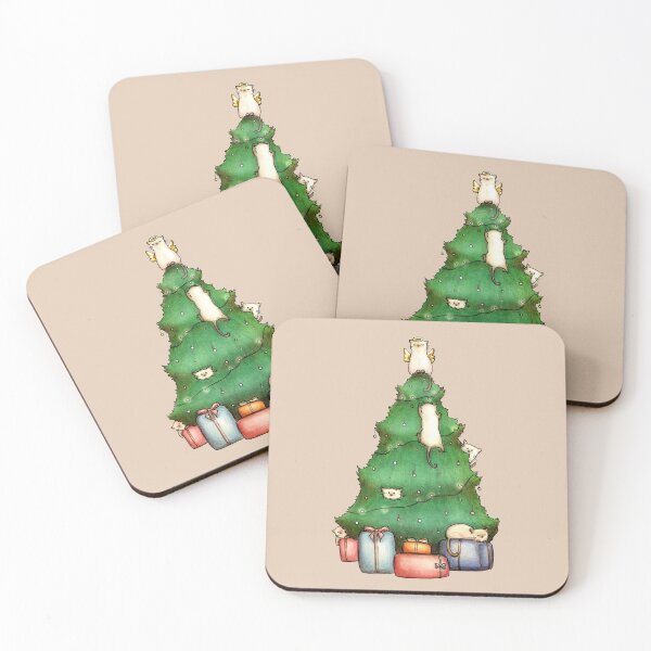 Item preview, Cats on a Christmas tree  designed and sold by Denise, Denisn't.