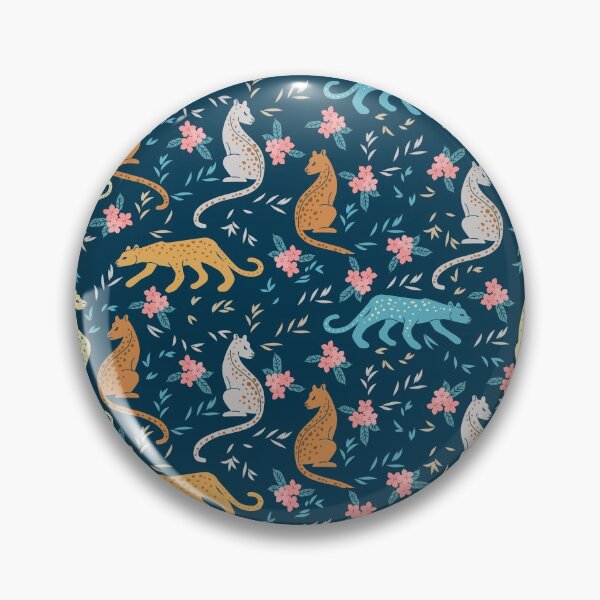 Item preview, Big Cats At Midnight Pattern designed and sold by SeizeTheCat.