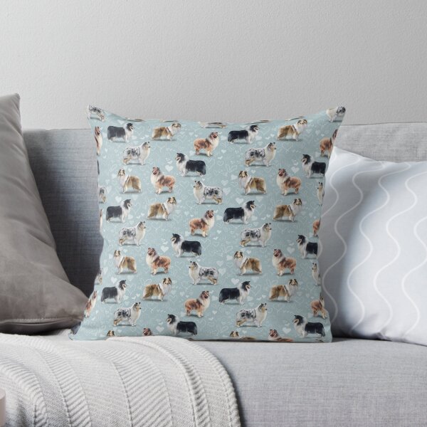 The Rough Collie Throw Pillow