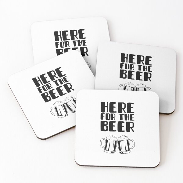Item preview, Here For The Beer Essential Funny Party Sticker And Shirt Design designed and sold by Glike.