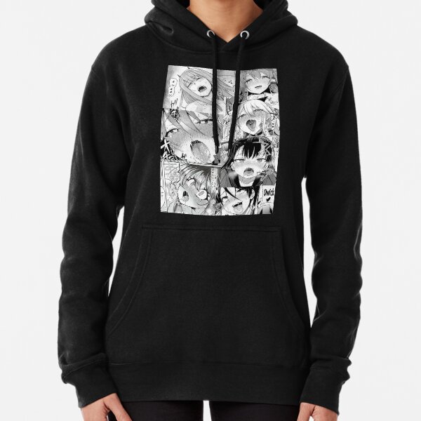 Ahegao Pattern Pullover Hoodie