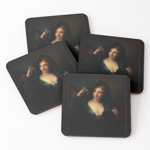 Aperçu de l'œuvre Jeune Fille Au Collier De Perles par Jean Raoux Old Masters Fine Art Reproduction créée et vendue par Xzendor7 Digital Art Creations.