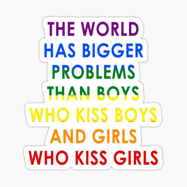 Rainbow Kiss Stickers Redbubble