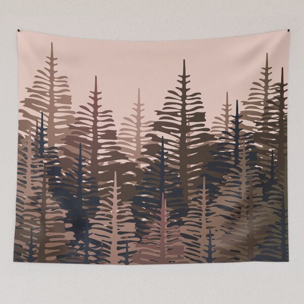Item preview, Pine Forest - Midnight Neutral designed and sold by SilverPegasus.