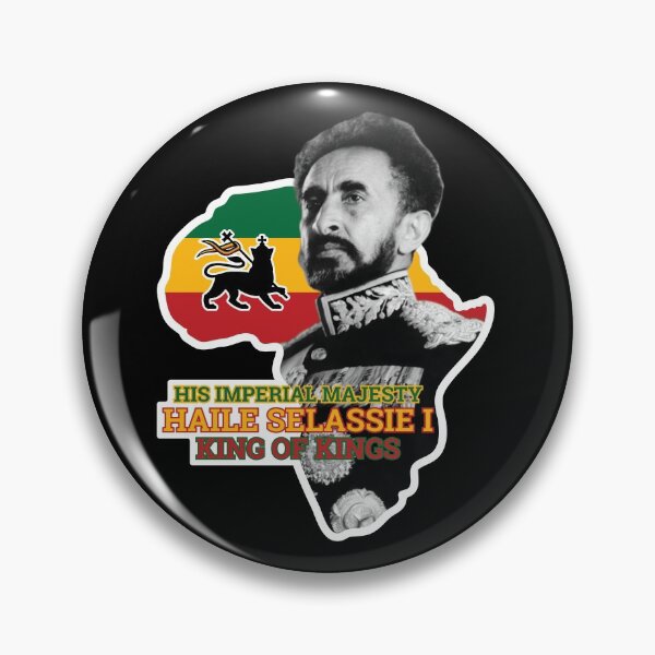 Item preview, His Imperial Majesty Haile Selassie I King of Kings with the African Map designed and sold by RastaMerch.