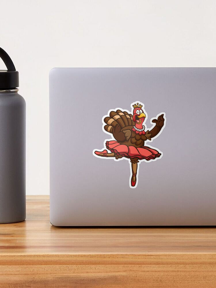 TURKEY BALLERINA THANKSGIVING Sticker for Sale by KoolDsignsDANCE