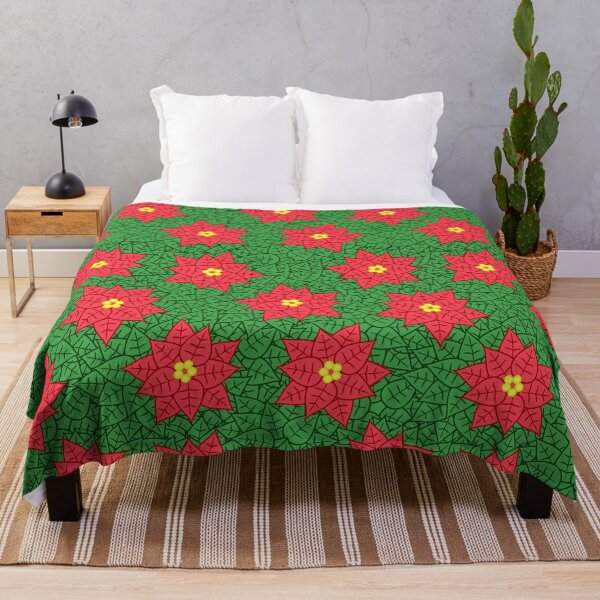 Item preview, Red Poinsettia Pattern designed and sold by BiscuitSnack.