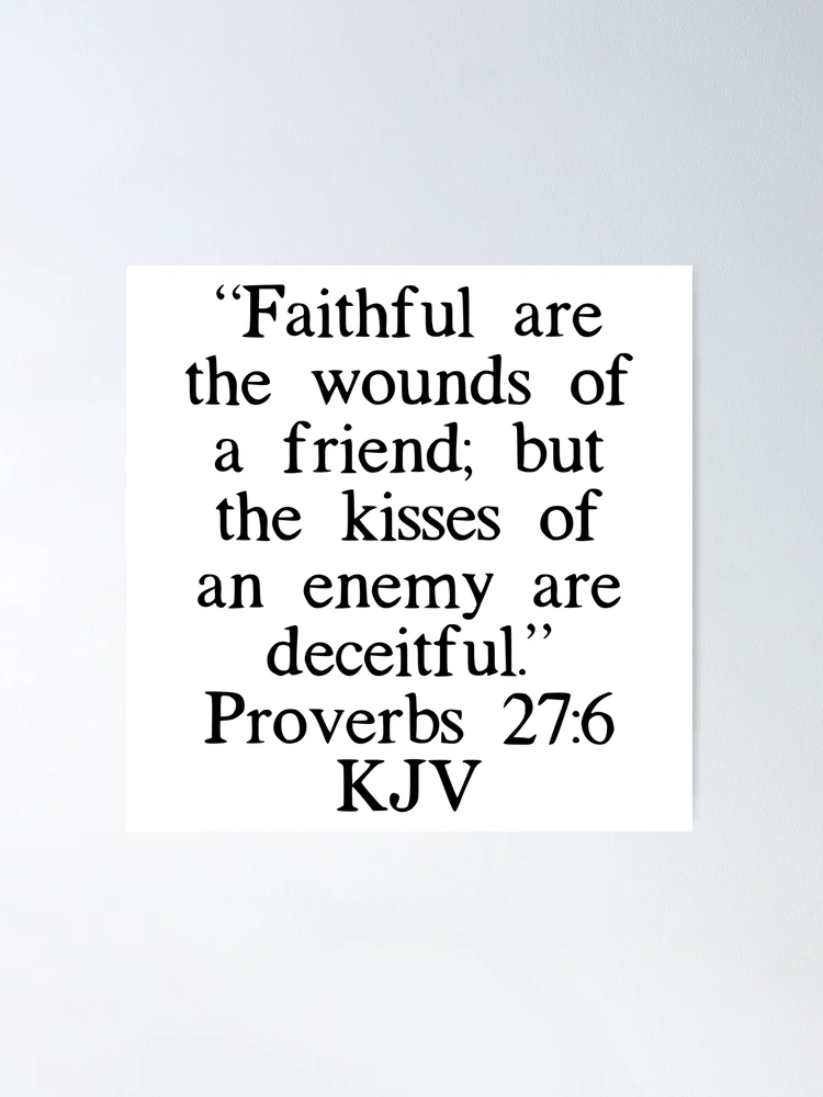 Proverbs 27:6 KJV" Poster for Sale by IBMClothing | Redbubble