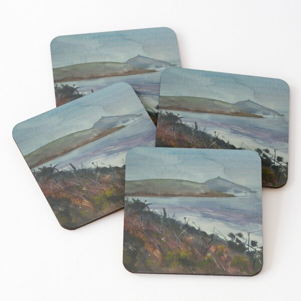 Item preview, Rame Head in Cornwall overlooking Whitsand Bay watercolor painting designed and sold by MikeJory.