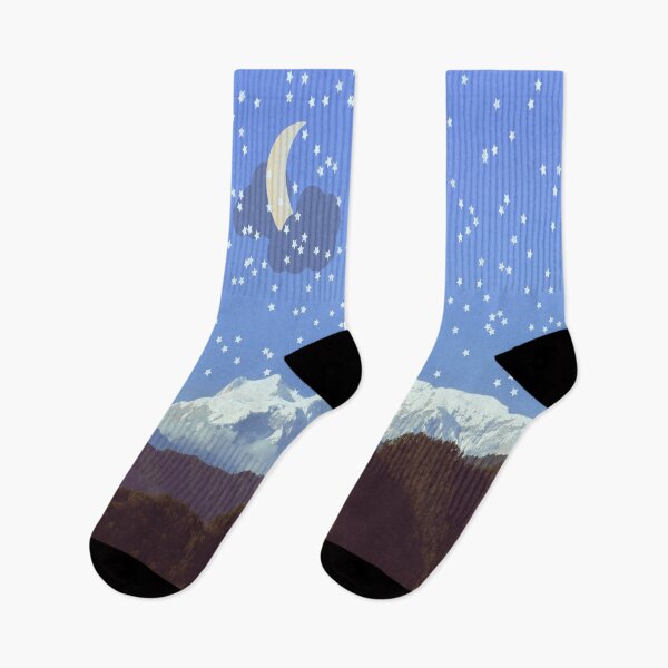 Item preview, Vintage mountain stars and the moon designed and sold by Mariolangstieh.