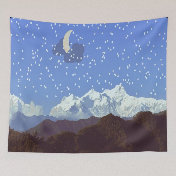 Artikelvorschau, Vintage Bergsterne und der Mond entworfen und verkauft von Mariolangstieh.