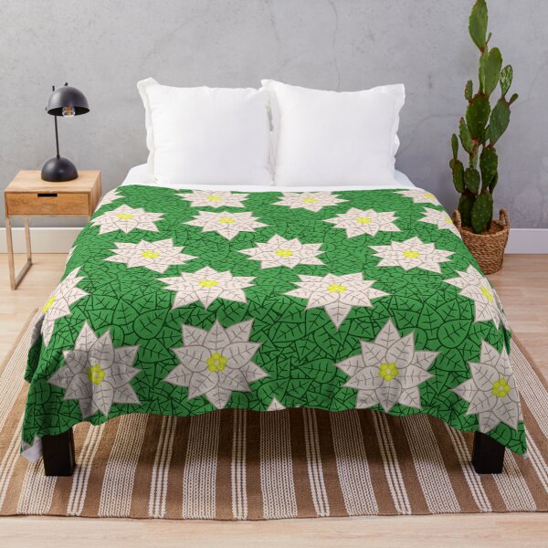 Item preview, White Poinsettia Pattern designed and sold by BiscuitSnack.
