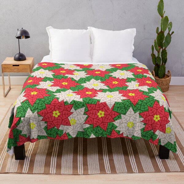 Item preview, Red and White Poinsettia Pattern designed and sold by BiscuitSnack.
