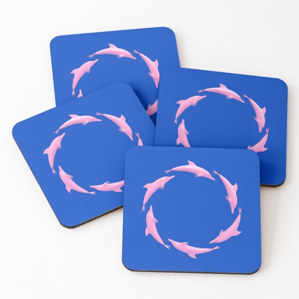 Item preview, Six pink dolphins in a circle designed and sold by lathspell.