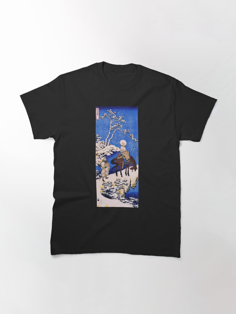 Alternate view of 'The Poet Teba on a Horse' by Katsushika Hokusai (Reproduction) Classic T-Shirt