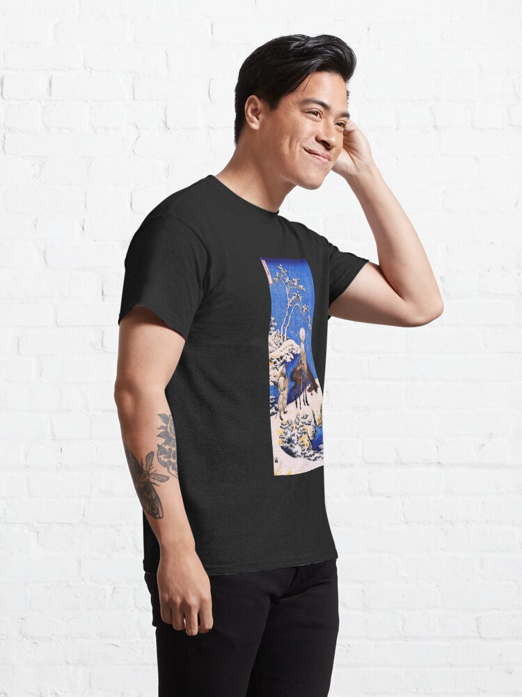 Alternate view of 'The Poet Teba on a Horse' by Katsushika Hokusai (Reproduction) Classic T-Shirt