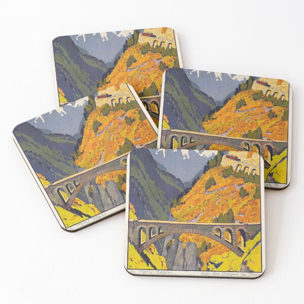 Item preview, retro chemin de fer electrique martigny chatelard chamonix vintage reclame designed and sold by CorasPosters.