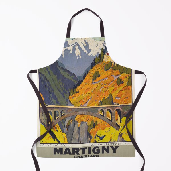 Item preview, retro chemin de fer electrique martigny chatelard chamonix vintage reclame designed and sold by CorasPosters.