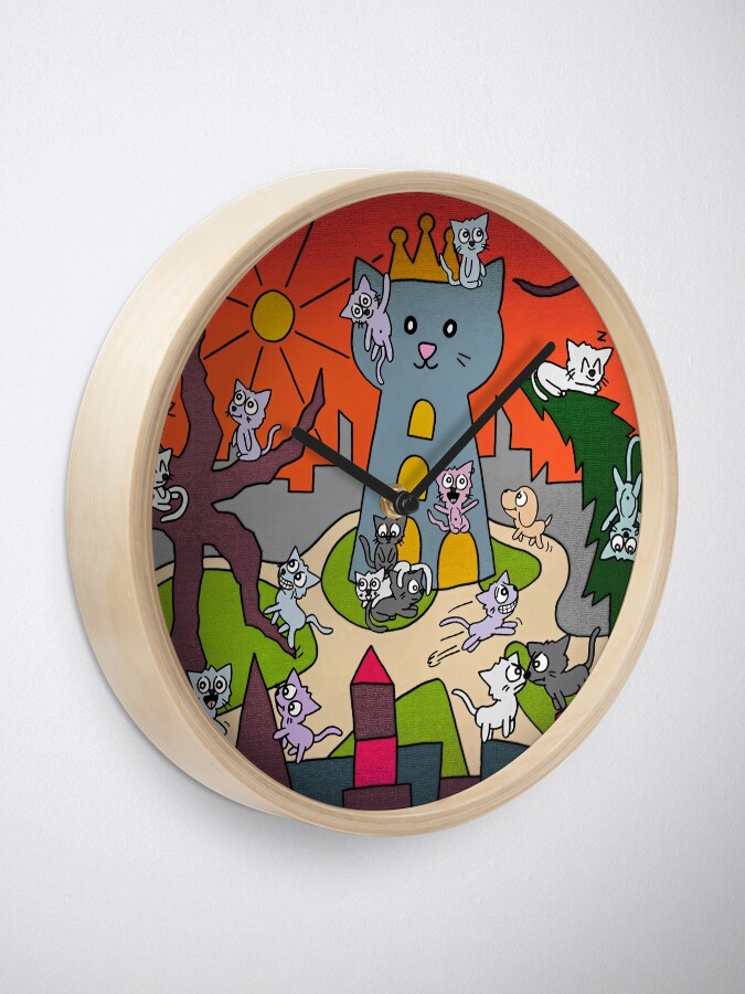 Alternative Ansicht von Katzenstadt Uhr