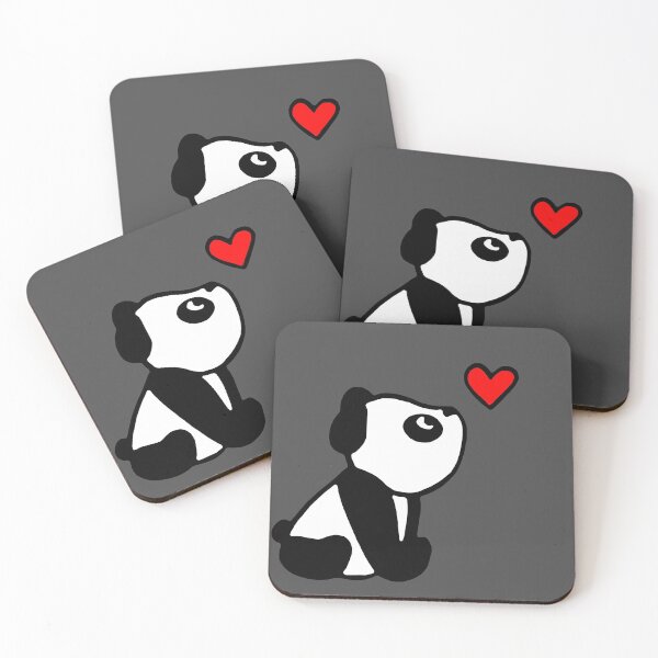 Item preview, Cute Panda Looking At A Red Heart designed and sold by mikels.