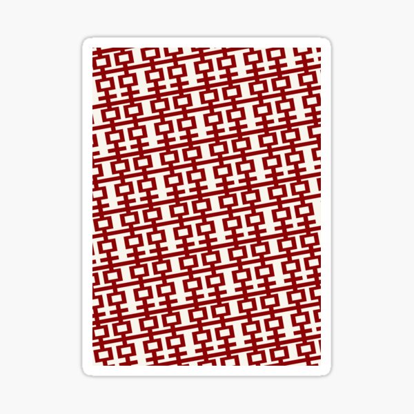Item preview, Simple Red Double Happiness In A Tilt Pattern, A Traditional Oriental Auspicious Symbol  | Modern Chinese Wedding © fatfatin   designed and sold by fatfatin.