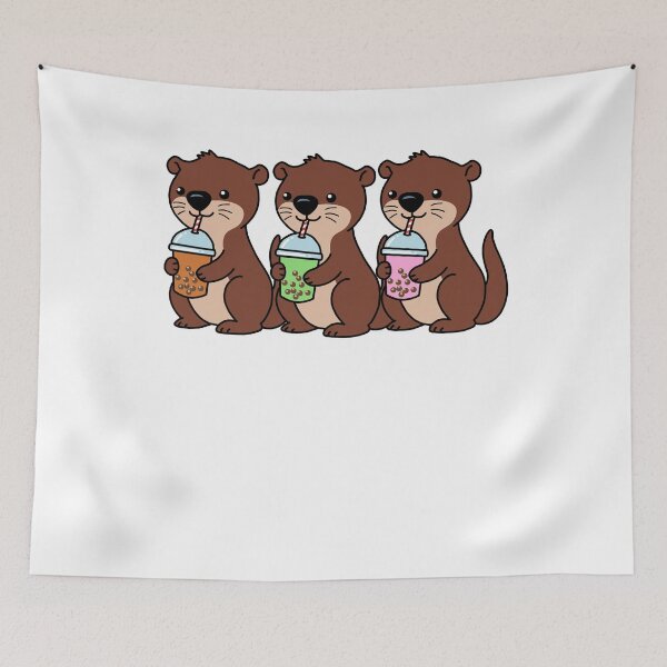 Item preview, Otter Bubble Tea Shirt Women Pink Boba Tea Gift Kids Otter designed and sold by DSWShirts.