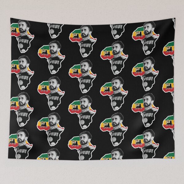 Item preview, Haile Selassie I King of Kings with the African Map designed and sold by RastaMerch.