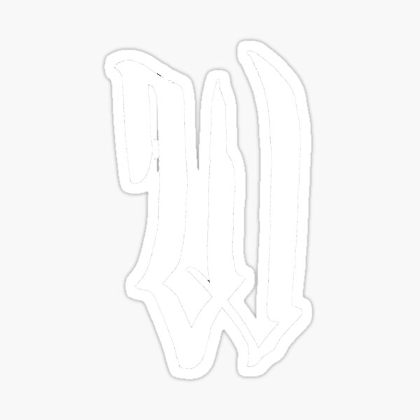 Item preview, Copy of Copy of  Capital Letter W Street Style in Black designed and sold by xalexiart.