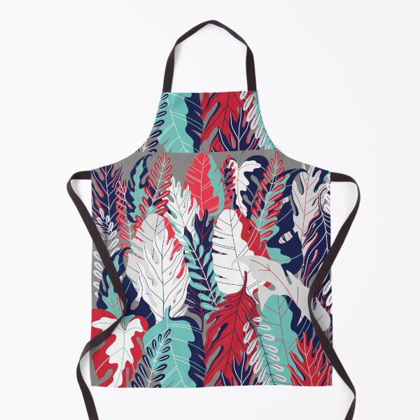 Item preview, Bold leaves pattern - Teal designed and sold by MarineTreasury.